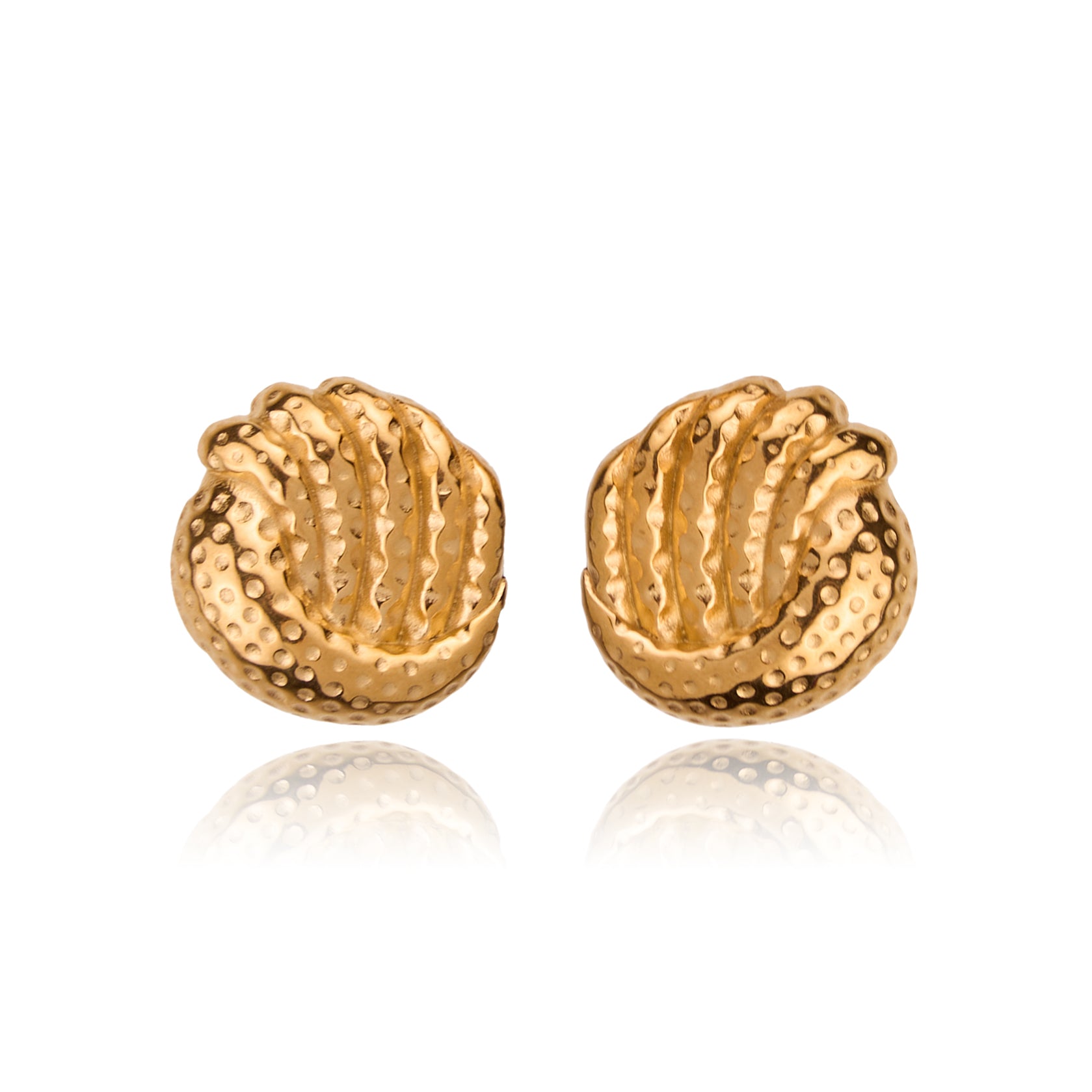 Make a bold fashion statement with our Zuri Earrings. Featuring edgy spike designs and gold finishes, these earrings are perfect for adding a fun and edgy touch to your everyday style, these earrings are a playful addition to any jewelry collection.  18k gold plated on stainless steel. All the earrings come in a beautiful jewelry pouch.