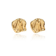 Our Bold Timeless Gold Earrings feature a daring and eye-catching design that commands attention. With their unique and intricate patterns, these earrings exude confidence and allure. The boldness of the design adds an element of drama and excitement to any outfit, making them the perfect accessory for those who love to stand out.  18k gold plated on stainless steel. Size: 30x30mm  All the earrings come in a beautiful jewelry pouch.