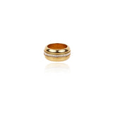 Experience the transformative power of our Unique Design Ring. Order yours today and let your fingers become a canvas for expressing your distinctive style and personal aesthetic.  18k gold plated on stainless steel. Available in size 6, 7, 8 All the rings come in a beautiful jewelry pouch.