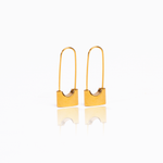 You will find this pair of earrings chic and very comfortable, the perfect accessory that will complete your look.  18K gold plated on stainless steel.  Size- 30 x 12mm