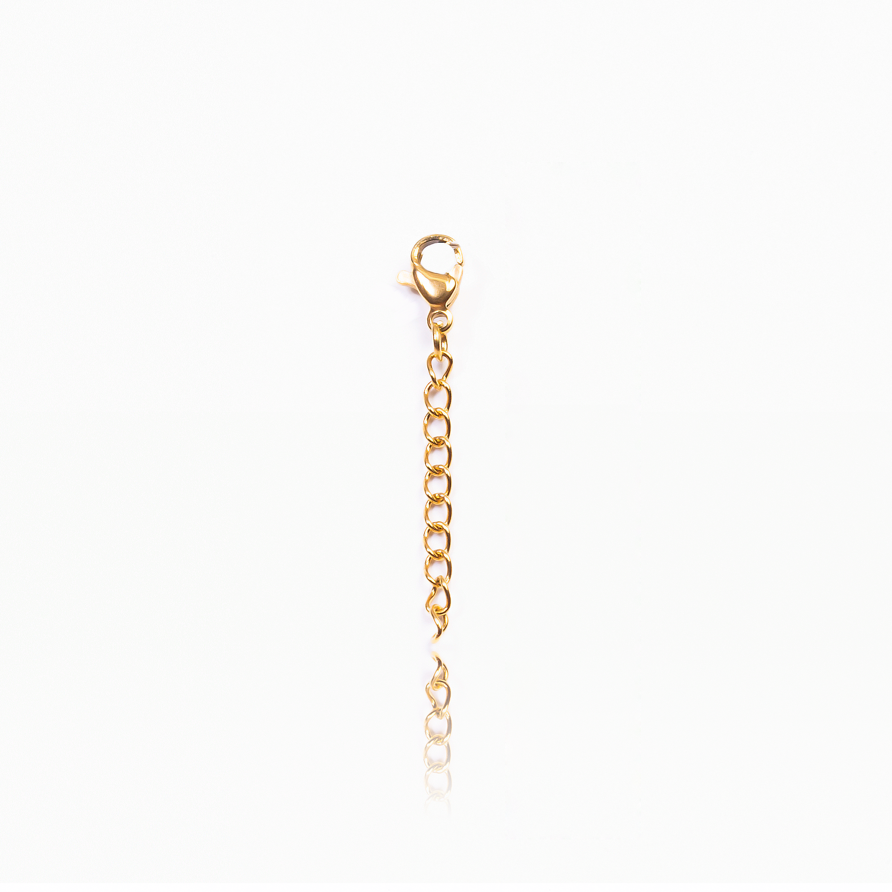 Clip the extender clasp onto the last link of your fave necklace. Perfect for when you need extra length  - 18k gold plated on stainless steel  -  length: 2 inches & 4 inches available 