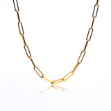 The necklace is an everyday wear. It will look stunning layered with other necklaces or worn on its own.  18K gold plated on stainless steel. Length: 40CM Width: 0.6CM This product is hypoallergenic and tarnish resistant. 