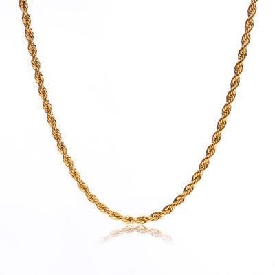 Relax and enjoy a low key, sophisticated vibe with this 'go-to' Necklace. A beautiful accessory to have in your collection.  18K gold plated stainless steel. Length: 39CM Extender 5CM Width: 5MM This product is hypoallergenic and tarnish resistant. 