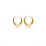 These are the sand hoop earrings you've been looking for! Big, chunky and bold - this pair of hoop earrings are perfect for every day wear. Also you can pair it with our Berri hoop earrings to create that bold look.  18k gold plated on stainless steel. Height 4CM This product is hypoallergenic and tarnish resistant.
