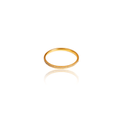 The perfect dainty ring to add a touch of sparkle! Stackable and perfect for layering. 18k gold plated on stainless steel. Available in size 5, 6, 7 & 8