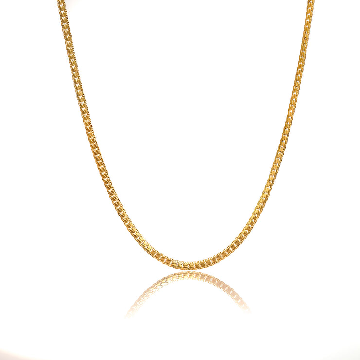 A simple necklace can be a charming layering piece. Add it to a summer dress or wear with your favorite tank top and jeans.  18k gold plated on stainless steel. Length: 40CM Extender: 5CM this product is hypoallergenic snd tarnish resistant.