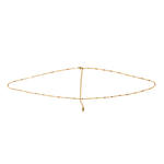 Simple and dainty, this gold belly chain can be worn in so many ways. Wear it with a dress or swimsuit to add the perfect touch of glitz to your vacation style. 18K gold plated on stainless steel. Comes in 3 different  size  26",  28" & 30" Extender: 6" 